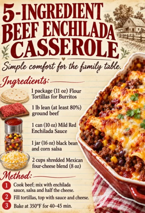 5-ingredient beef enchilada casserole