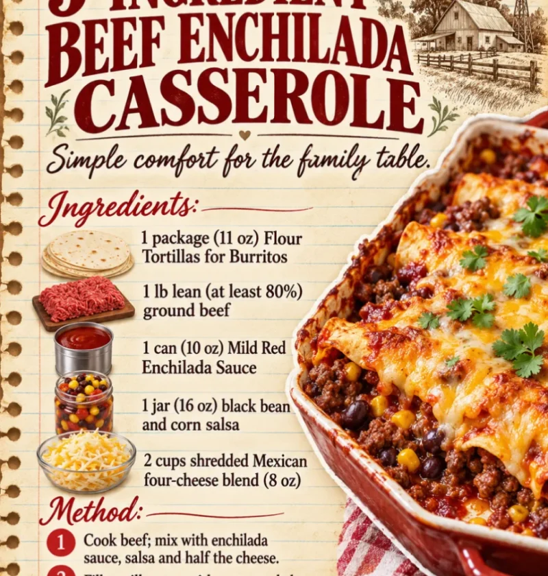 5-ingredient beef enchilada casserole