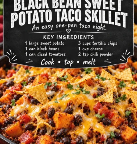 Black Bean Sweet Potato Taco Skillet
