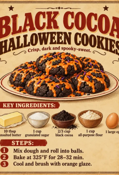 Black Cocoa Halloween Cookies
