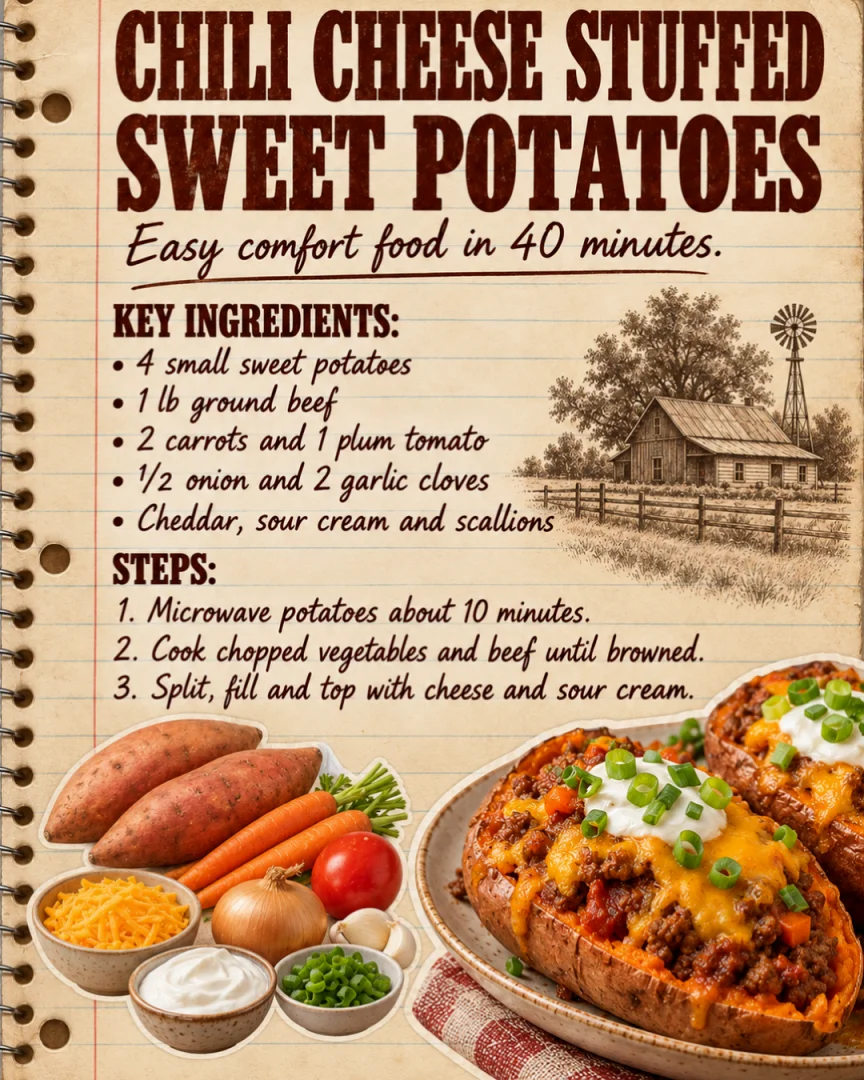 Chili Cheese St■ Sweet Potatoes