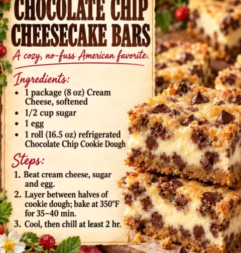 chocolate chip cheesecake bars