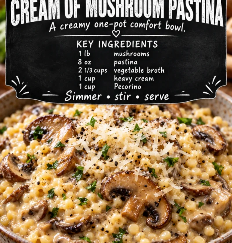 Cream of Mushroom Pastina