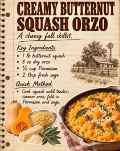 Creamy Butternut Squash Orzo