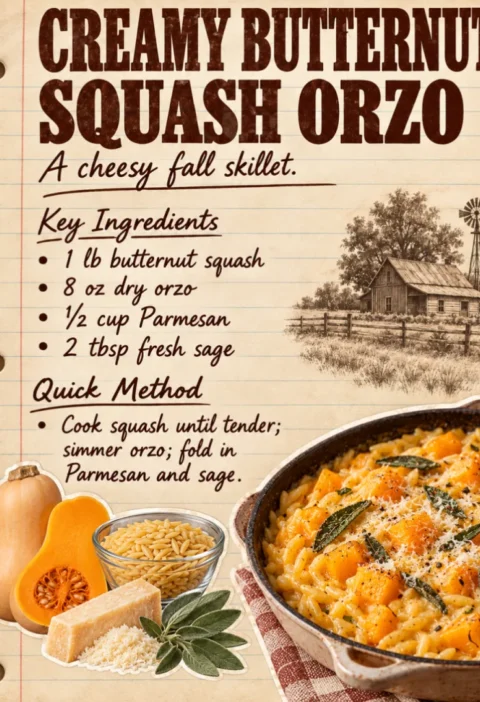 Creamy Butternut Squash Orzo