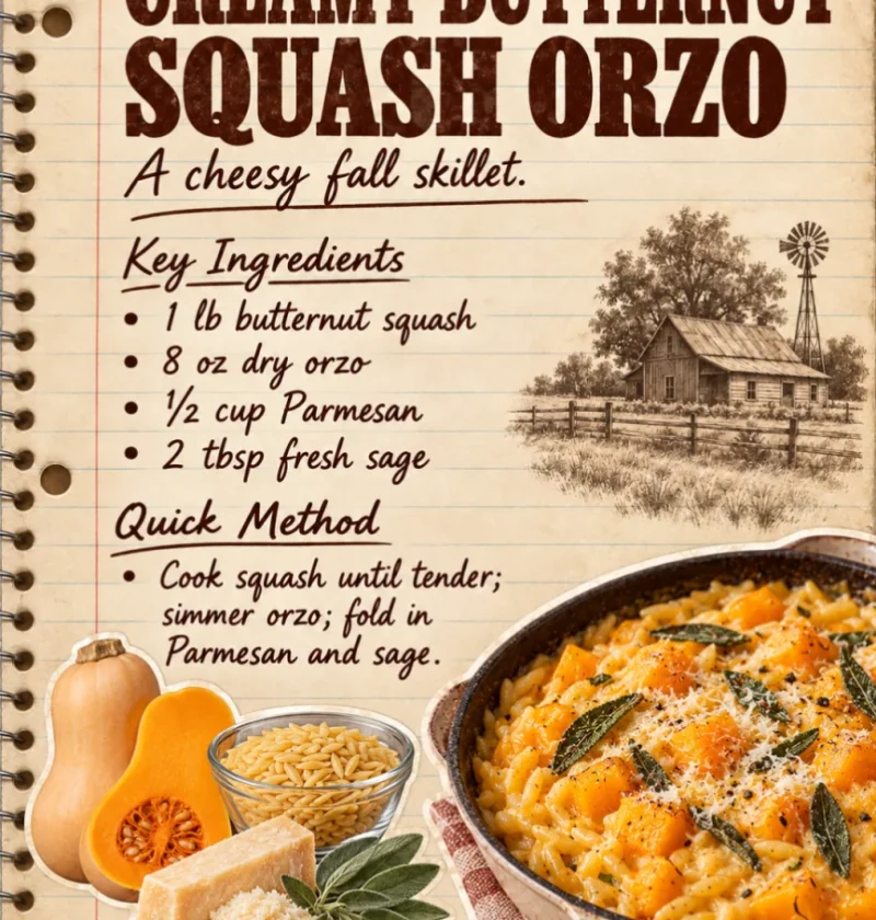 Creamy Butternut Squash Orzo