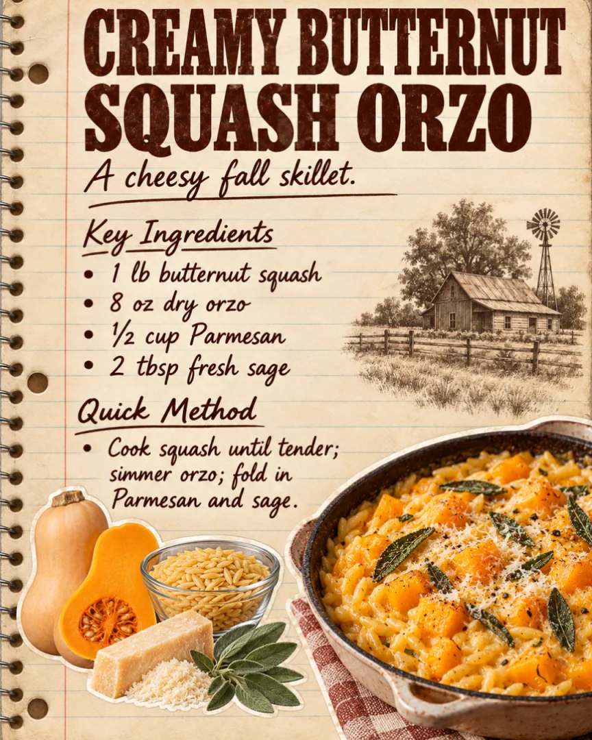 Creamy Butternut Squash Orzo