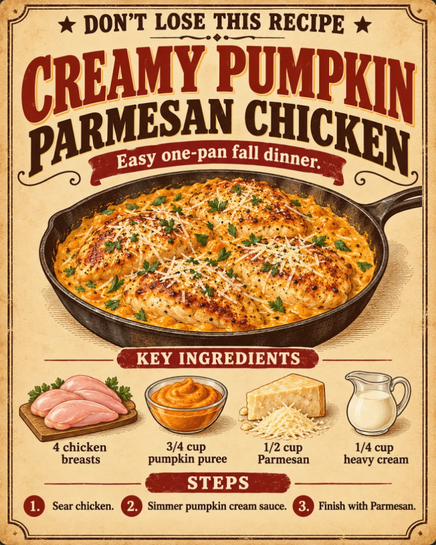 Creamy Pumpkin Parmesan Chicken