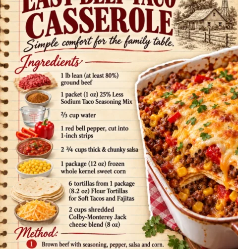 easy beef taco casserole