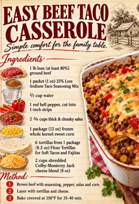 easy beef taco casserole