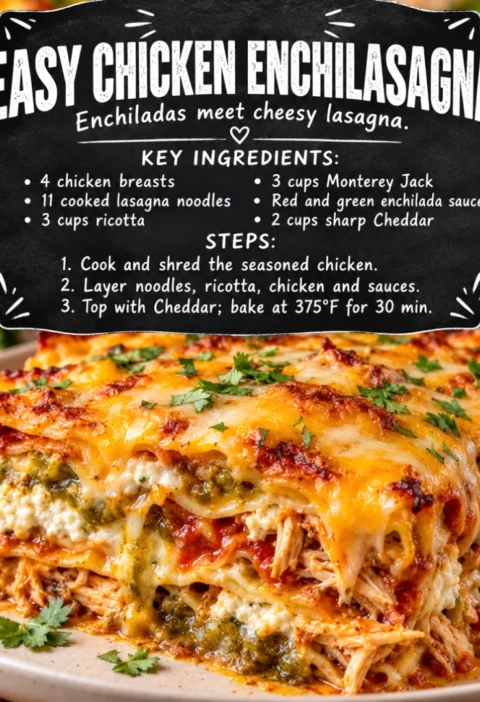 Easy Chicken Enchilasagna