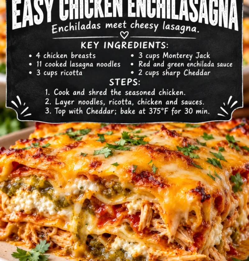 Easy Chicken Enchilasagna