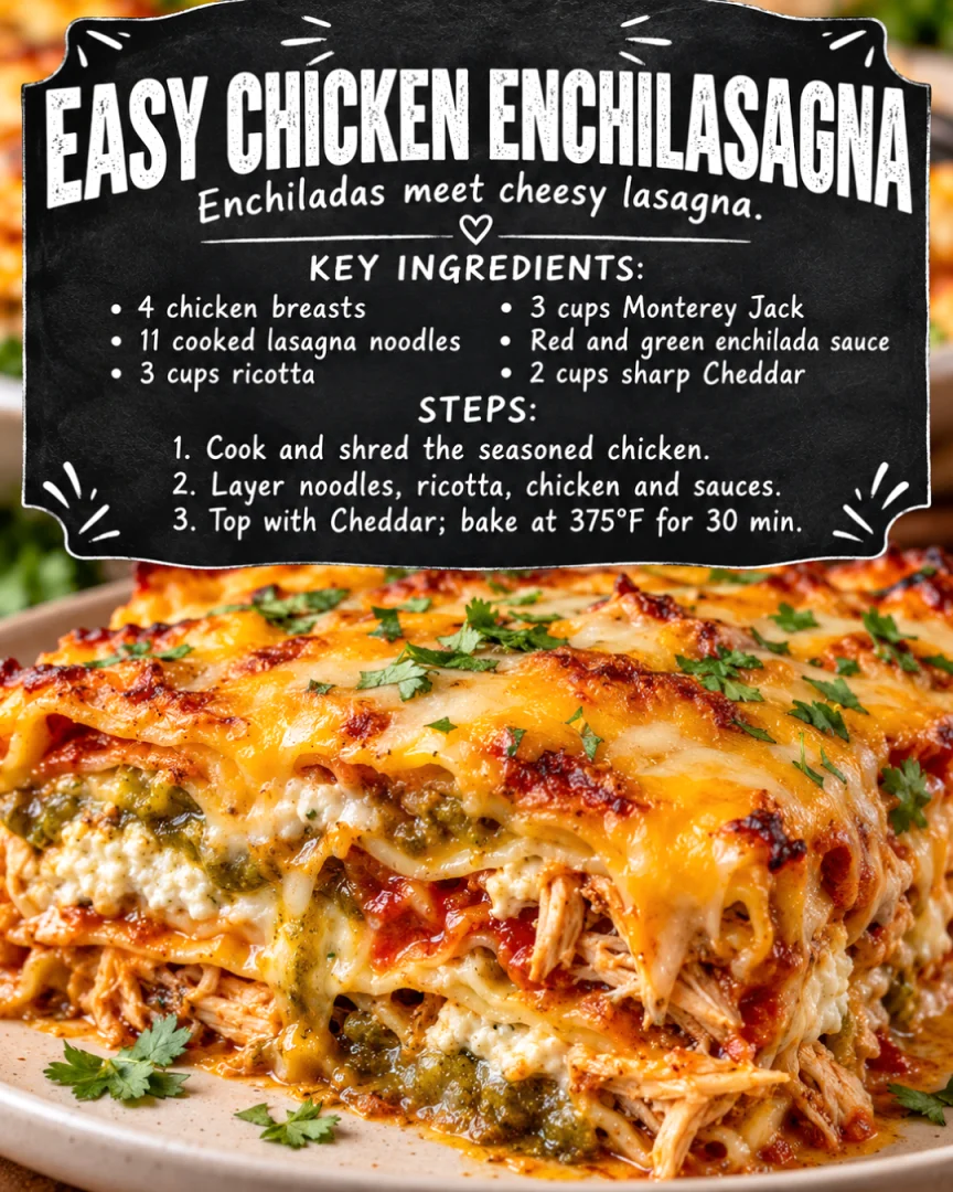 Easy Chicken Enchilasagna