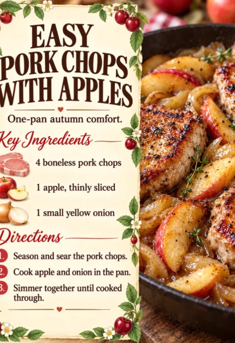 easy pork chops with apples