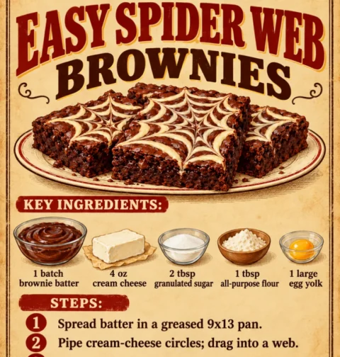 Easy Spider Web Brownies