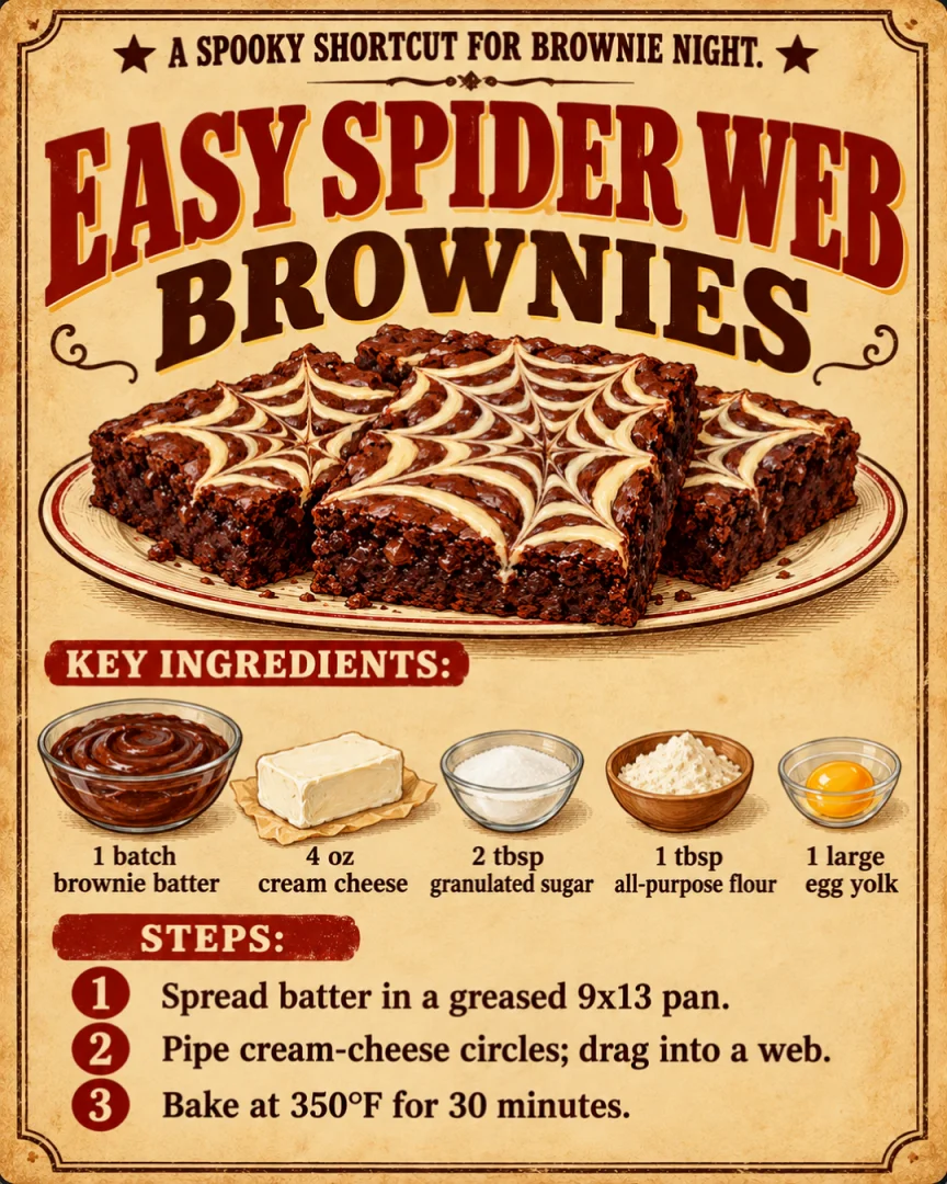 Easy Spider Web Brownies