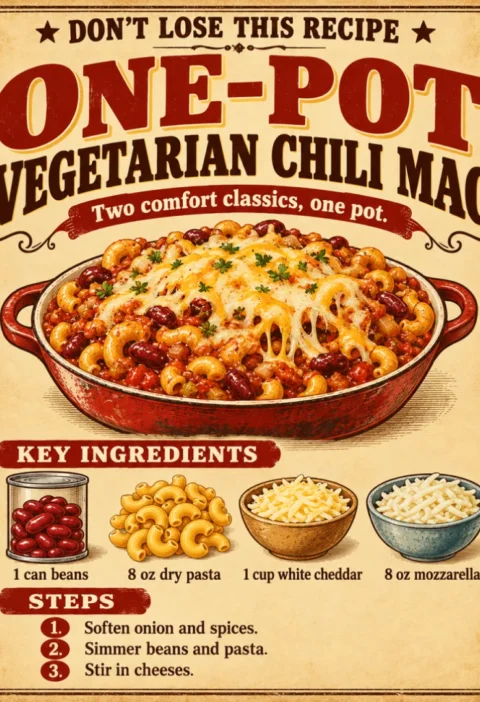 One-Pot Vegetarian Chili Mac
