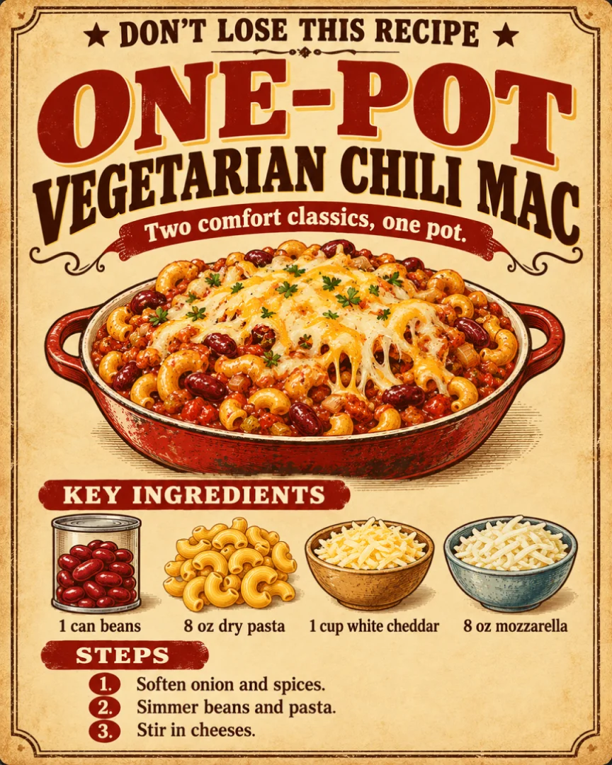 One-Pot Vegetarian Chili Mac