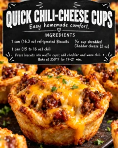 QUICK CHILI-CHEESE CUPS