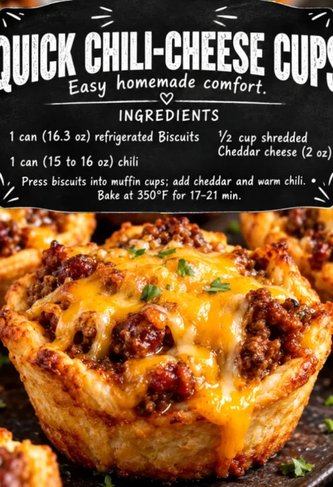 quick chili-cheese cups