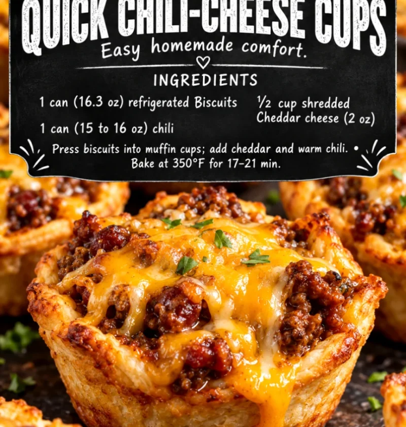 quick chili-cheese cups