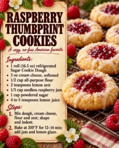 Raspberry Thumbprint Cookies
