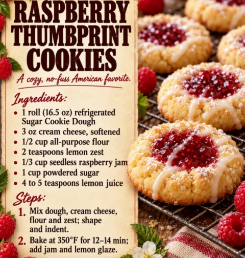 raspberry thumbprint cookies