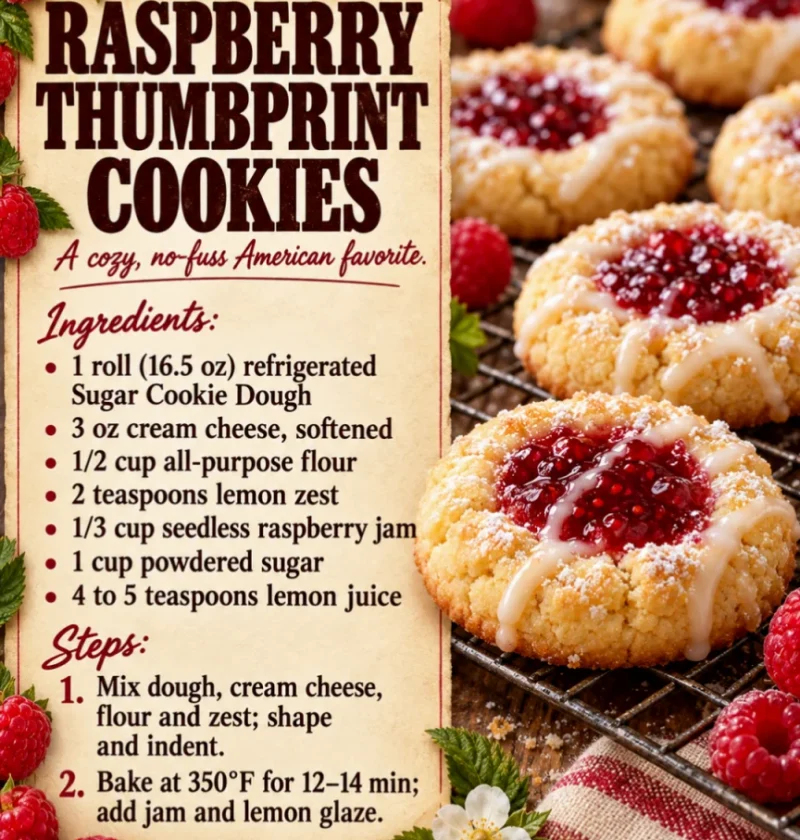 raspberry thumbprint cookies