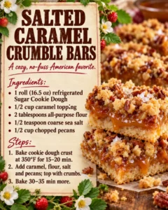 SALT CARAMEL CRUMBLE BARS