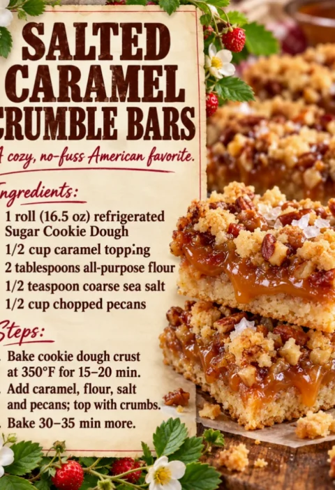 salted caramel crumble bars