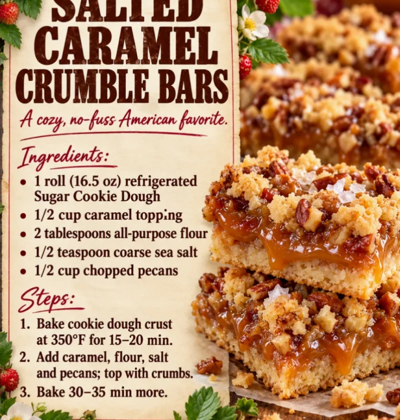 salted caramel crumble bars