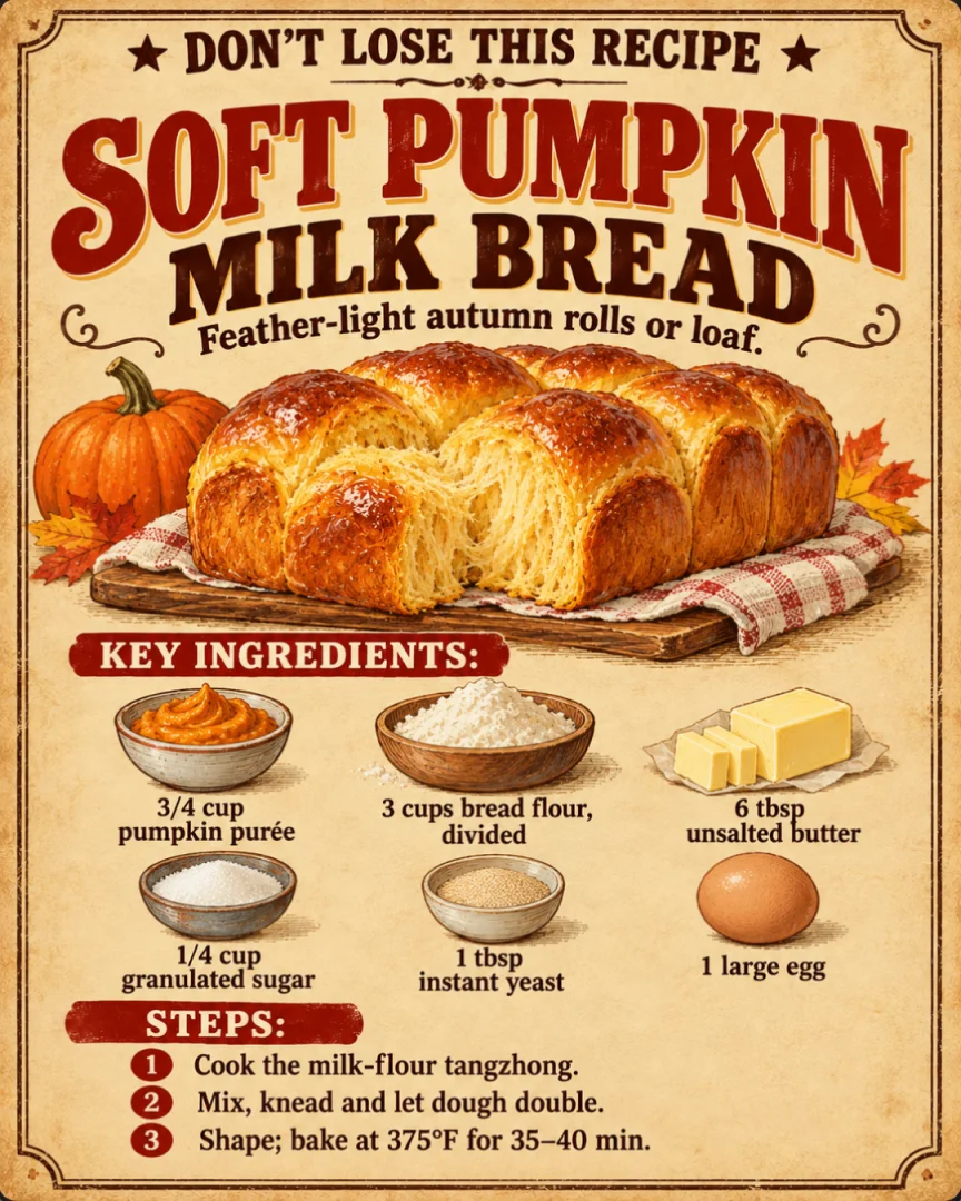 Soft Pumpkin Milk Bread