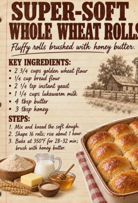 Super-Soft Whole Wheat Rolls