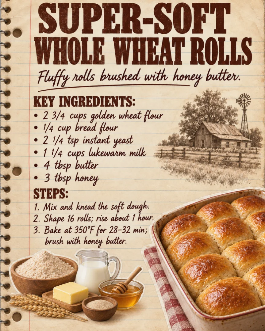 Super-Soft Whole Wheat Rolls